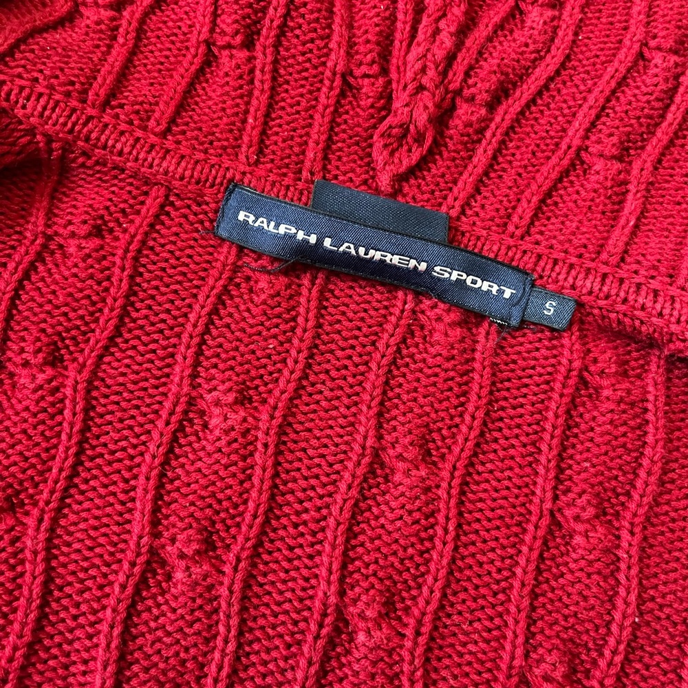 Ralph Lauren women Red Zip-Up Sweater - Picture 4 of 6